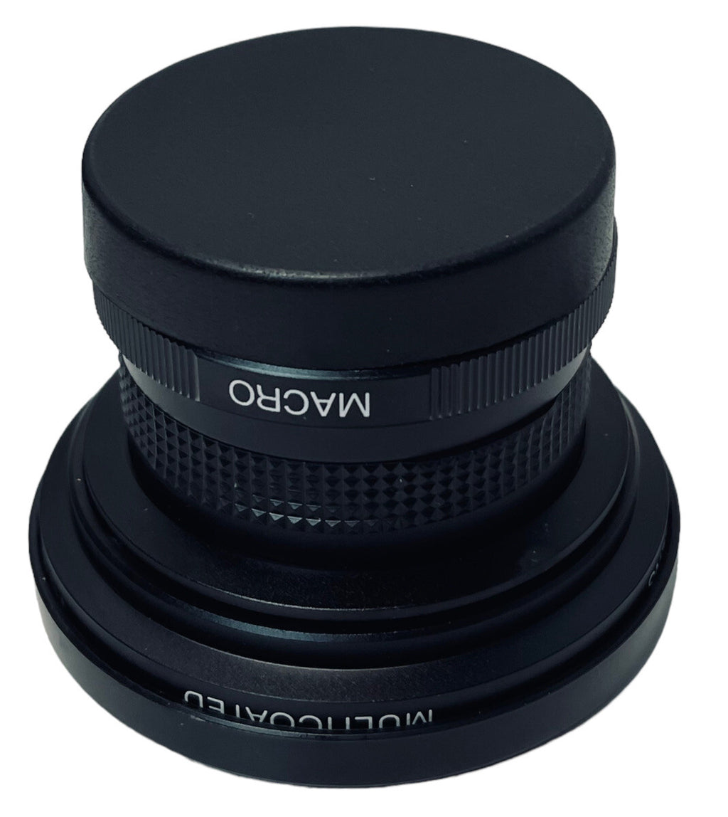 LENS ULTRA WIDE-ANGEL VIDEO VIVITAR 0.42X W/CASE, 3-ADAPTER RINGS & MANUAL.