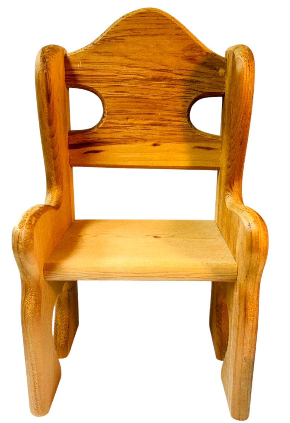 Handmade Doll or Teddy Bear Chair Solid Oak Wood High Back H 14" x W 8" x L 6"