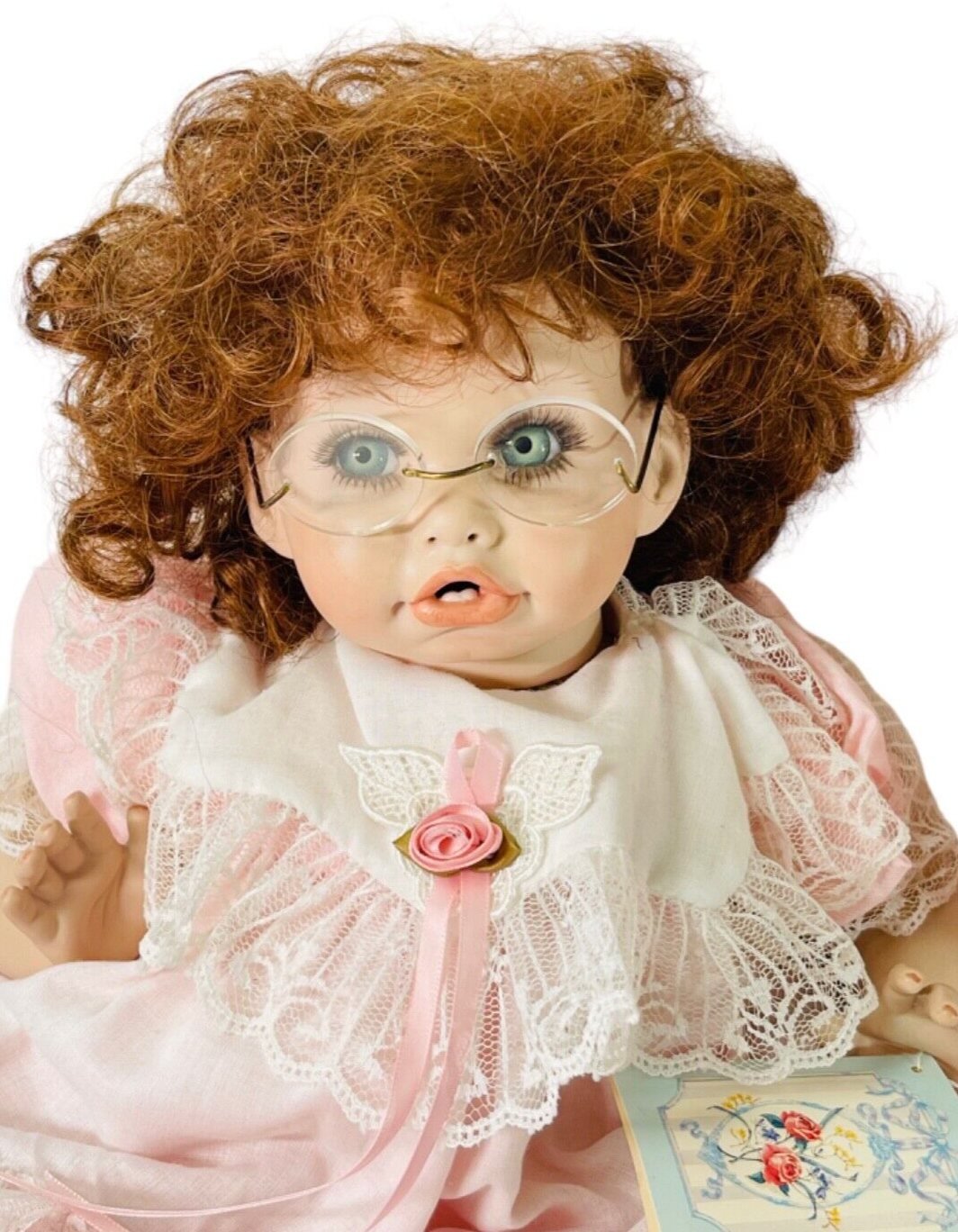 Duncan's Doddle Dan Musical Doll 20" Porcelain w/2-Front Teeth & Glasses VINTAGE