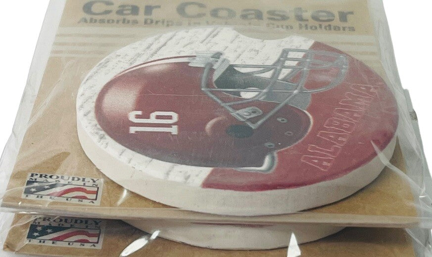 LOT OF 4 UNIVERSITY OF ALABAMA CAR COASTERS OFFICIAL LICENSE ABSORBENT 2 1/2" RD