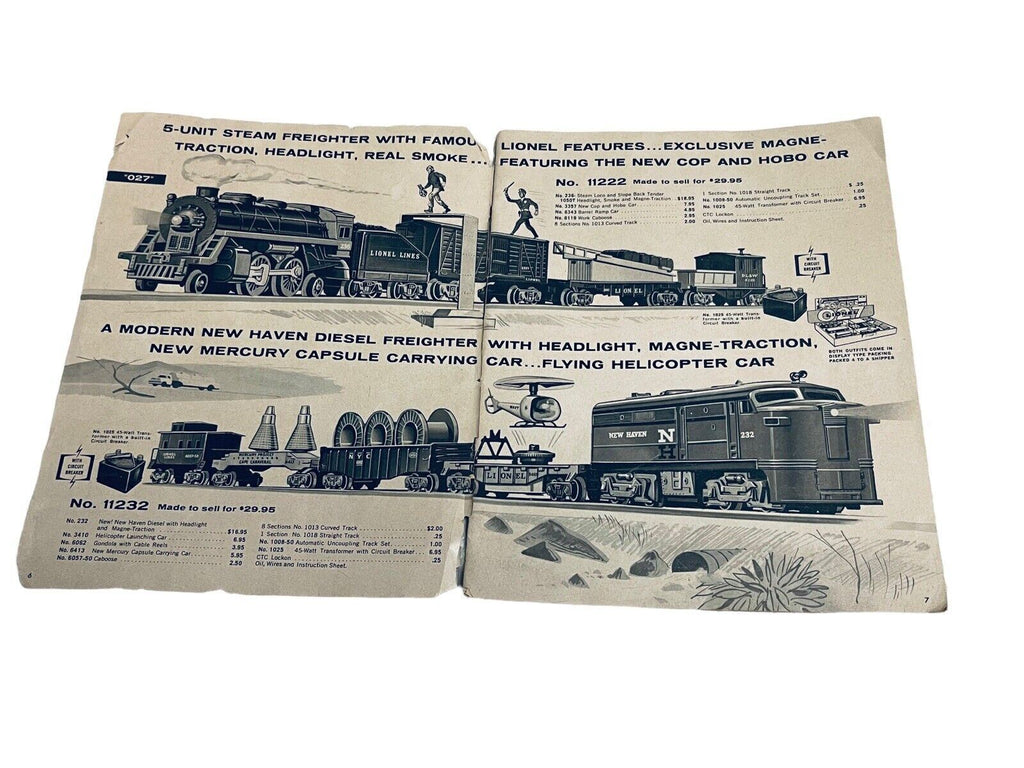 Lionel 1960s Train Catalog of Trains, Tracks, Motors, Setup Guide & Much More