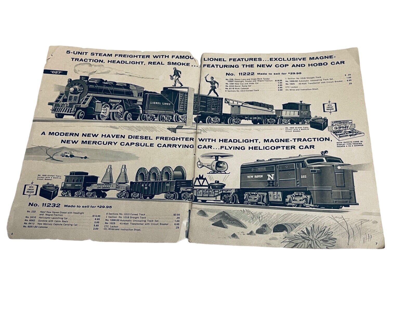 Lionel 1960s Train Catalog of Trains, Tracks, Motors, Setup Guide & Much More