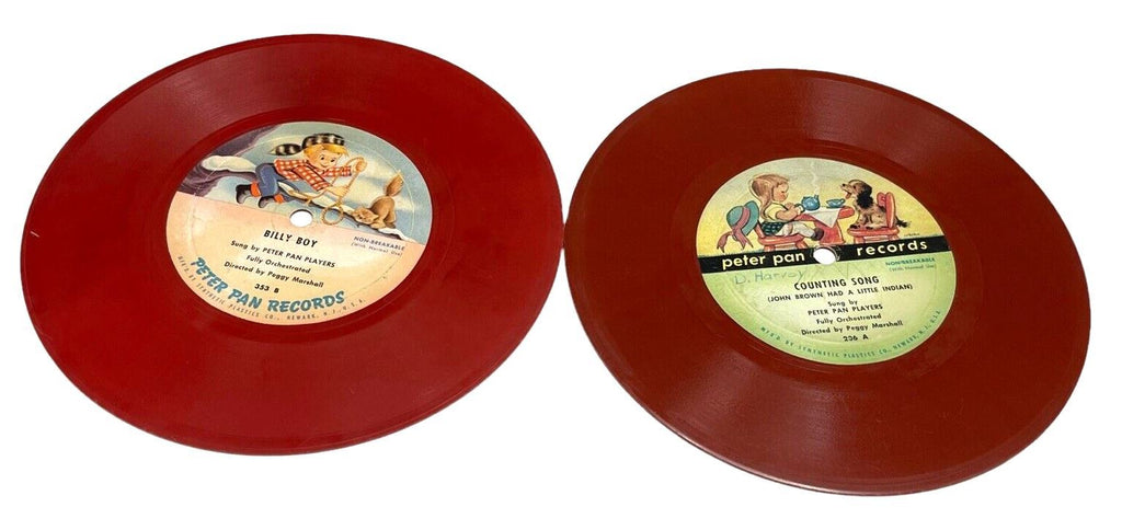 Peter Pan & Playtime Children's Records 45 RPM, Favorites Songs, Lot of 8