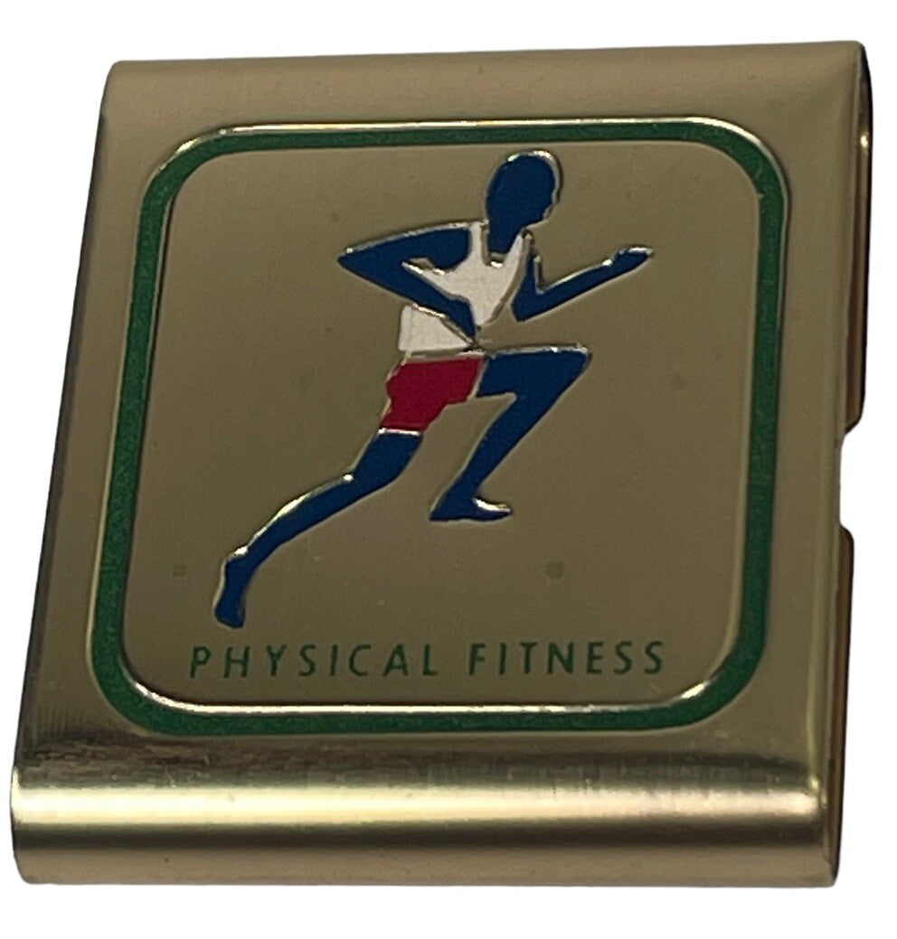 BSA PHYSICAL FITNESS METAL BELT SLIDE MERIT CLIP BOY SCOUTS OF AMERICA VINTAGE