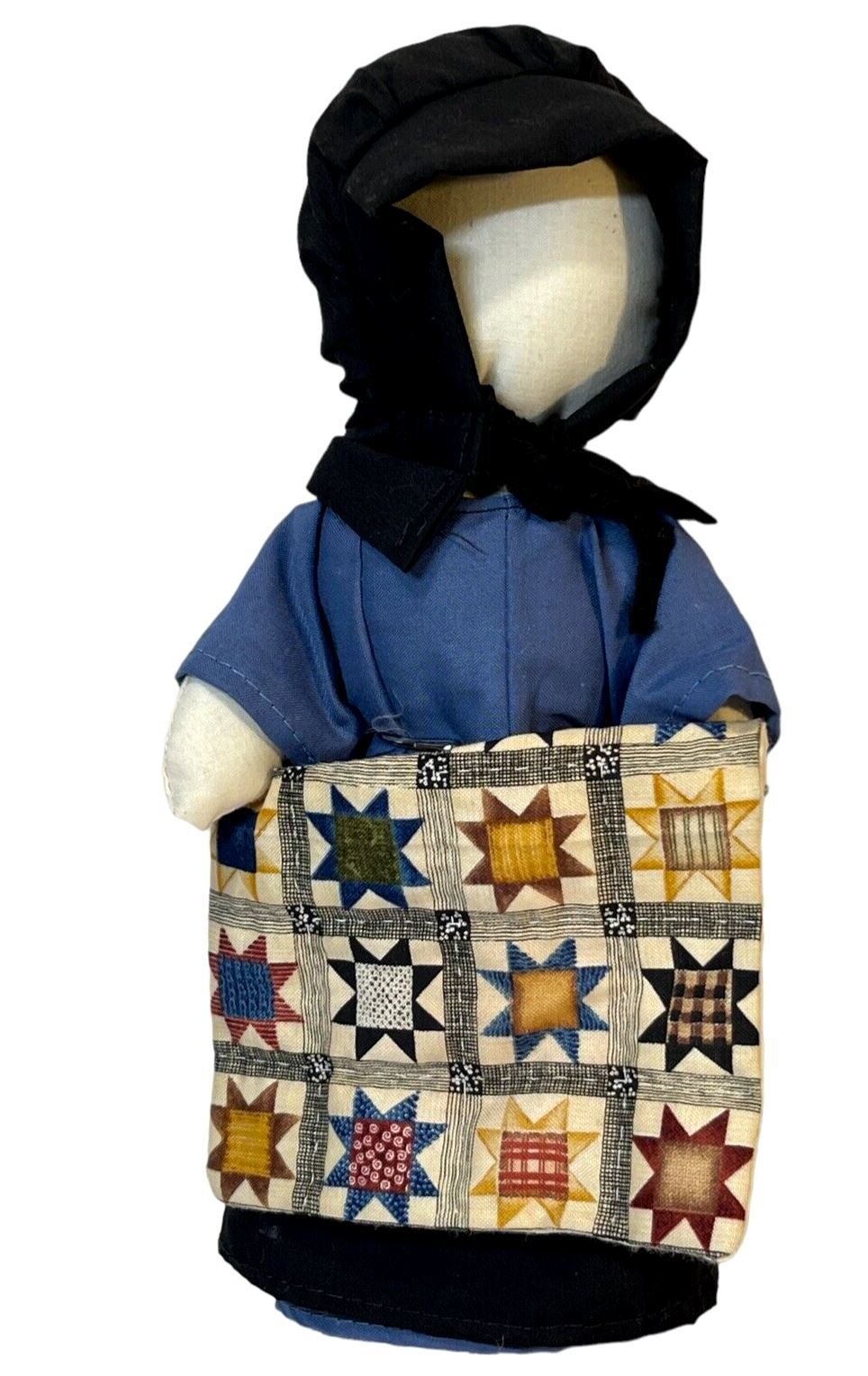 Amish Dolls Handmade Primitive Soft Cloth, No Face Plain Husband & Wife Set.