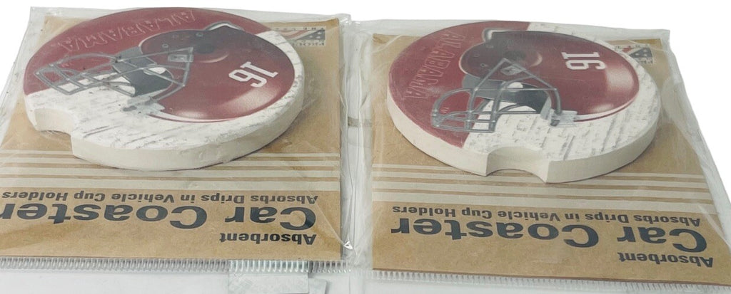 LOT OF 4 UNIVERSITY OF ALABAMA CAR COASTERS OFFICIAL LICENSE ABSORBENT 2 1/2" RD