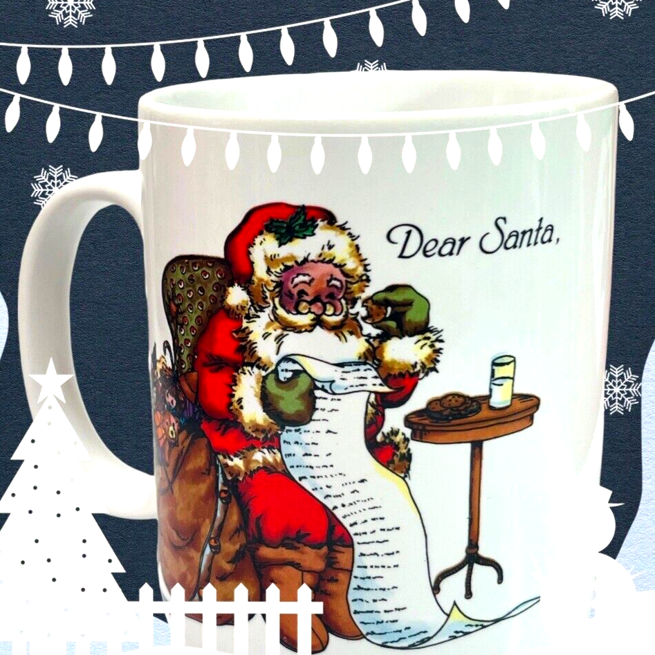 Coffee Mug Dear Santa STYLE #DS-1, DISTRIBUTED BY AMC. NEW.