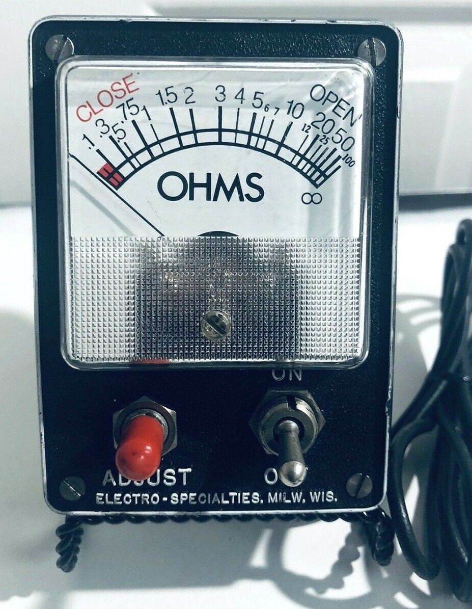 Electro OHMS Specialties Meter PC-2 MILW/WIS w/On & Off Switch ~ VINTAGE~WORKS