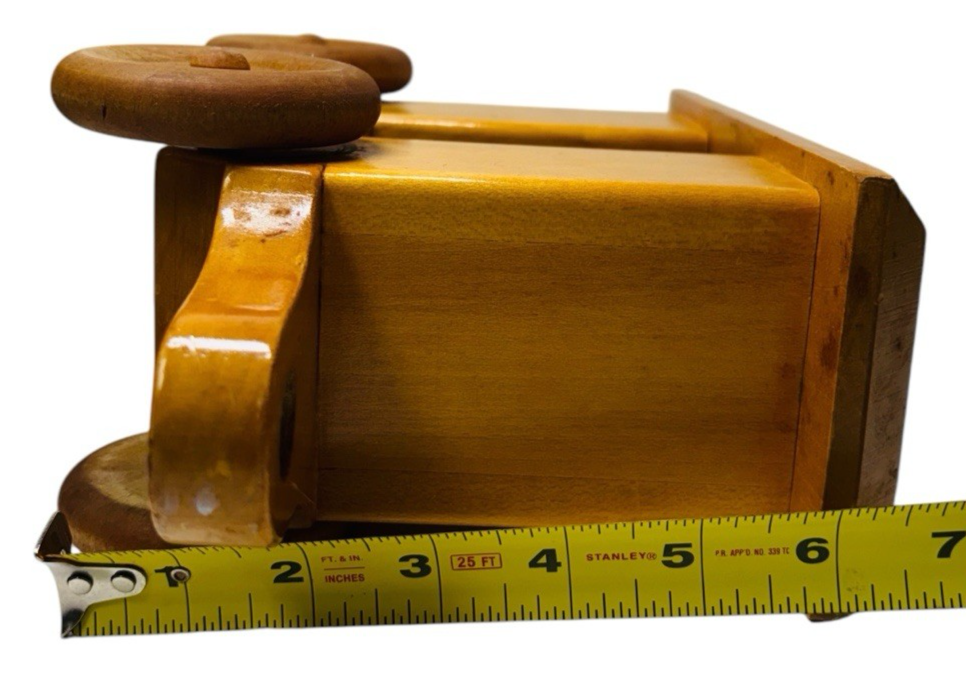 AFD Large HANDMADE OAK WOODEN TRAIN CAR!