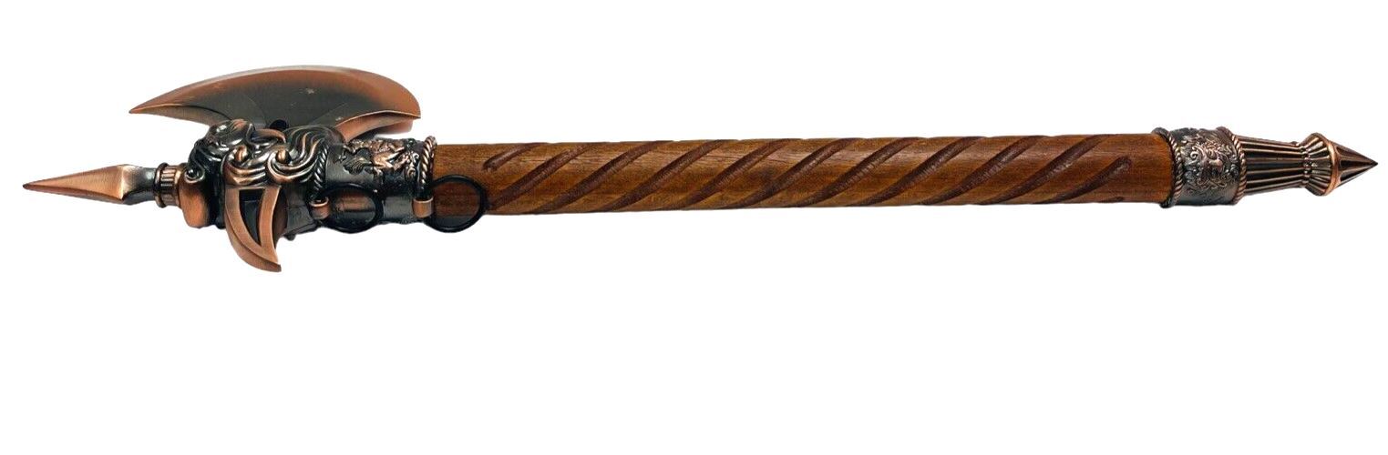 Viking Design Medieval Battle Axe 16th Century Half Moon/End Point-German 1/LEFT