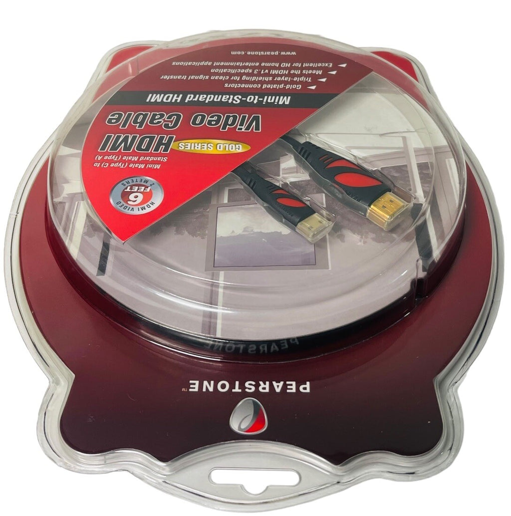 Pearstone Gold Series HDMI Mini-to-Standard Cable 6 Feet HDMI-AC206, NEW!
