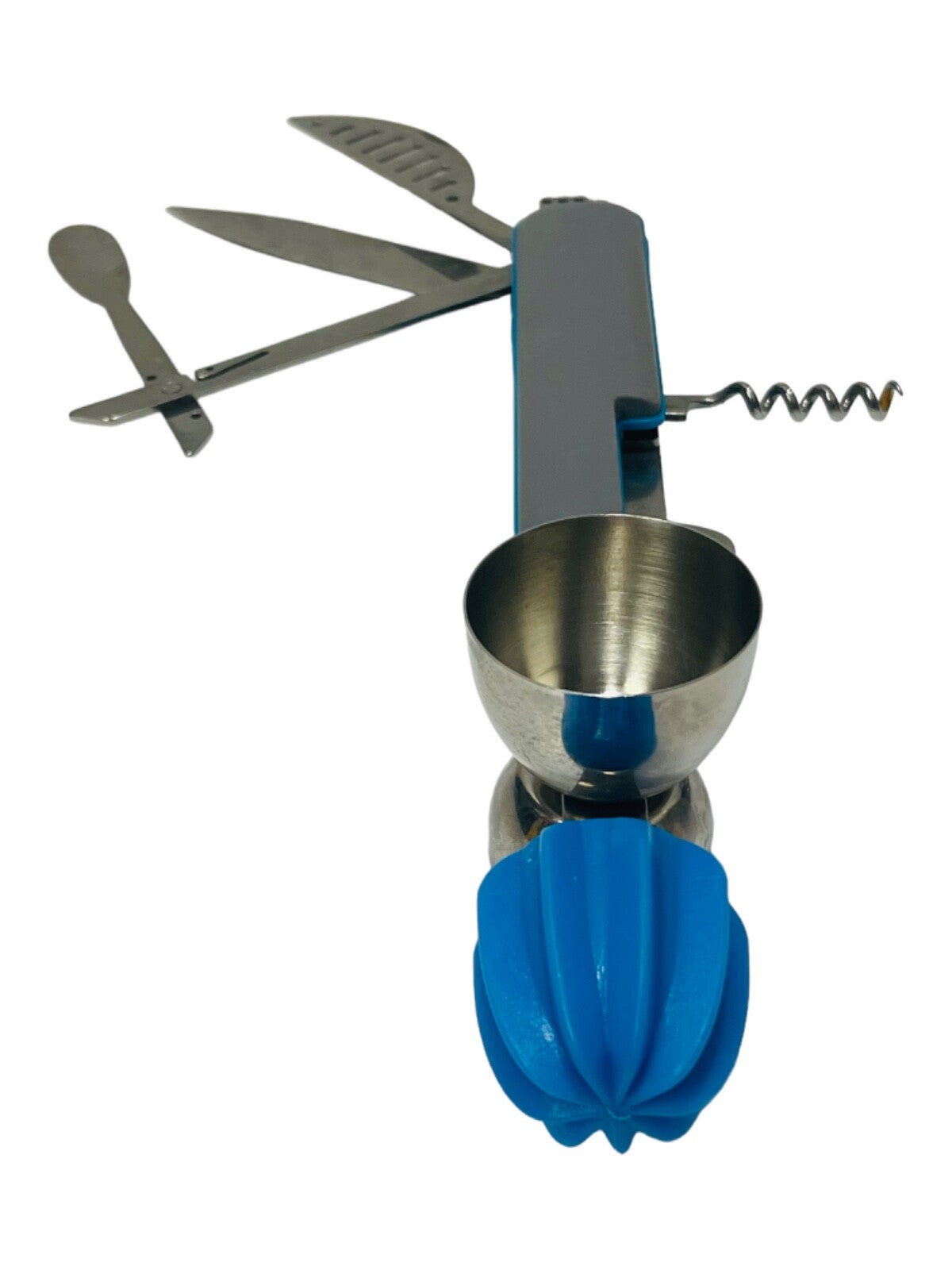 Bar UTENSIL Set 10-N-1 Blue "STAINLESS-STEEL" QUENCH-Preowned.