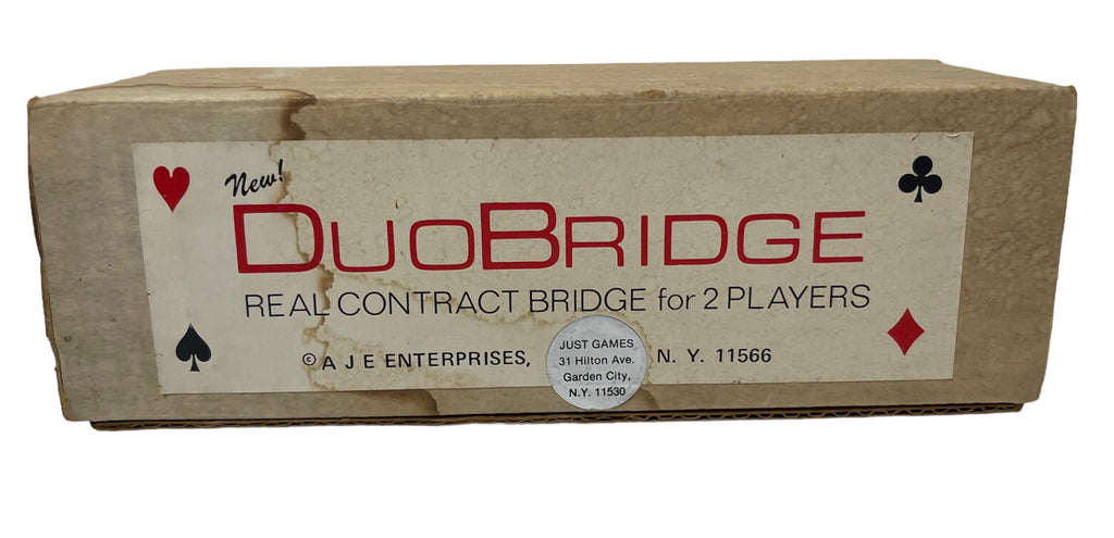 1978 DuoBridge “REAL CONTRACT BRIDGE~2PLAYERS” By; Just Games~Vintage SHIPS FREE