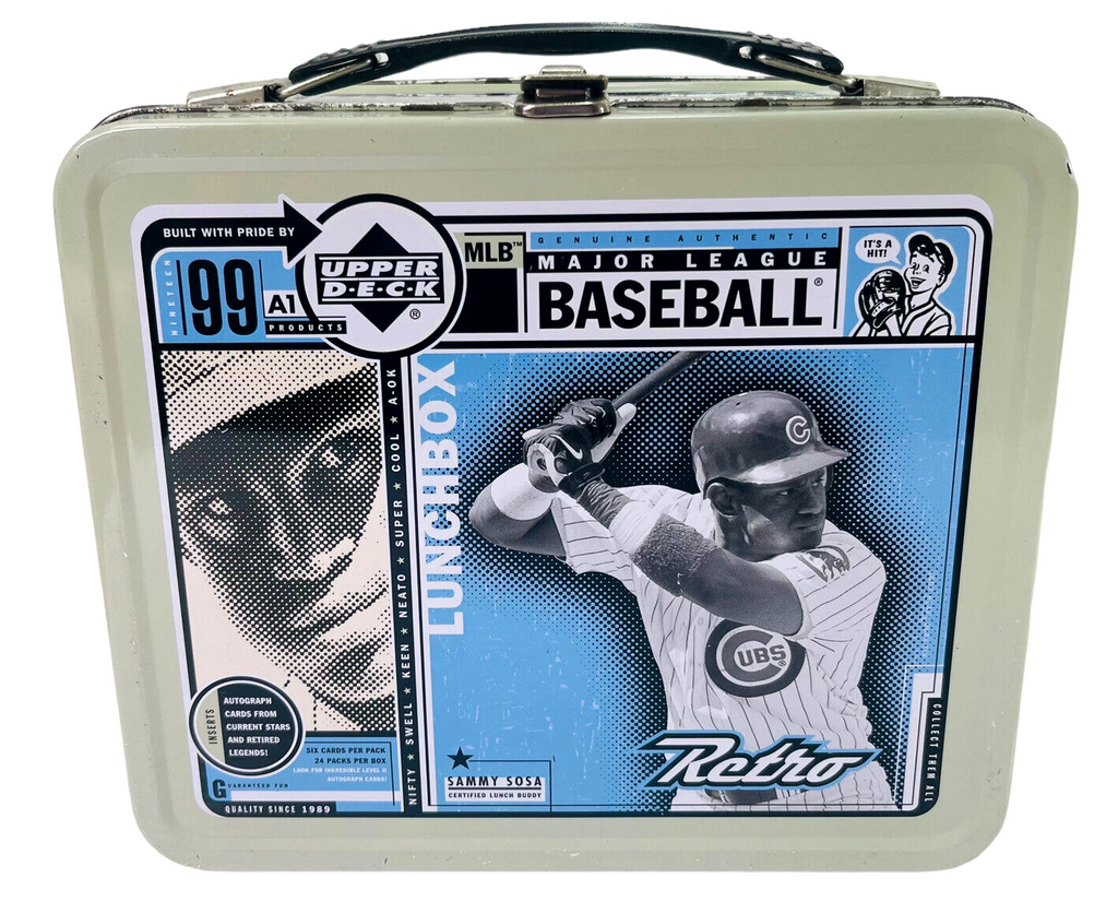 1999 MBL Sammy Sosa Metal Lunch Box Upper Deck Retro Collectible, PreLoved!