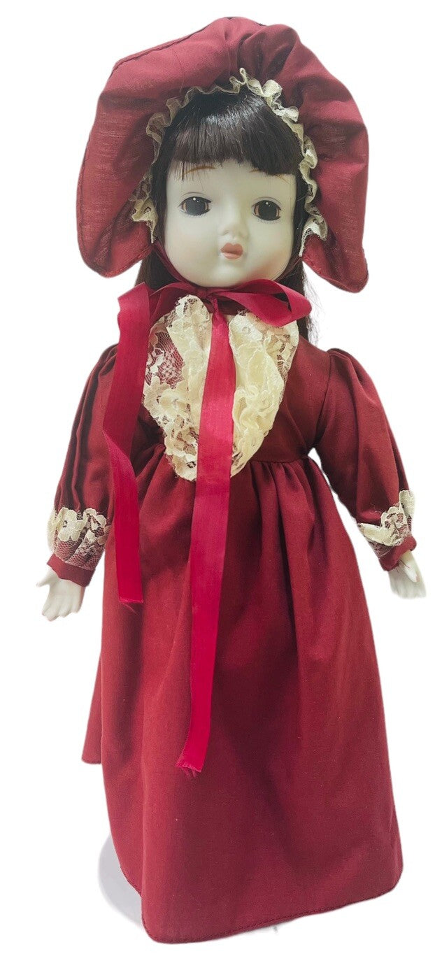 MUSICAL DOLL LAND TOYS ORNAMENTAL 16" W/DELICATE PORCELAIN HEAD, HANDS, & FEET