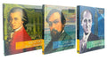 CLASSIC COMPOSERS MOZART, DEBUSSY, & GERSHWIN CDS, w/24 PAGE BOOKLET, LOT of 3.