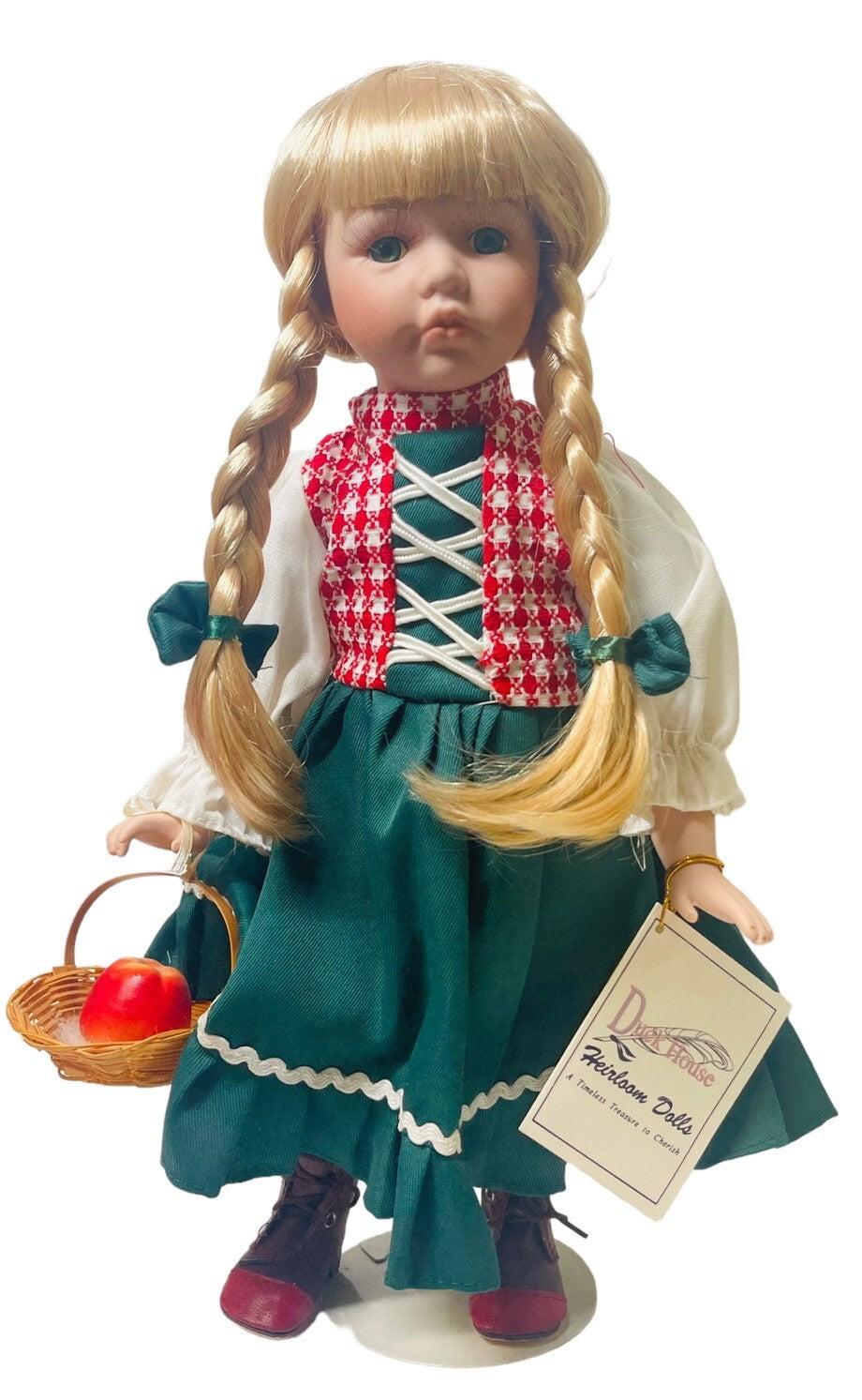 Little Red Riding Hood Doll w/Wicker Basket, Original Box Duck House Heirloom