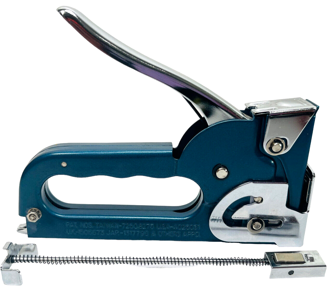 Heavy Duty Staple Gun Blue w/Original Spring - Vintage
