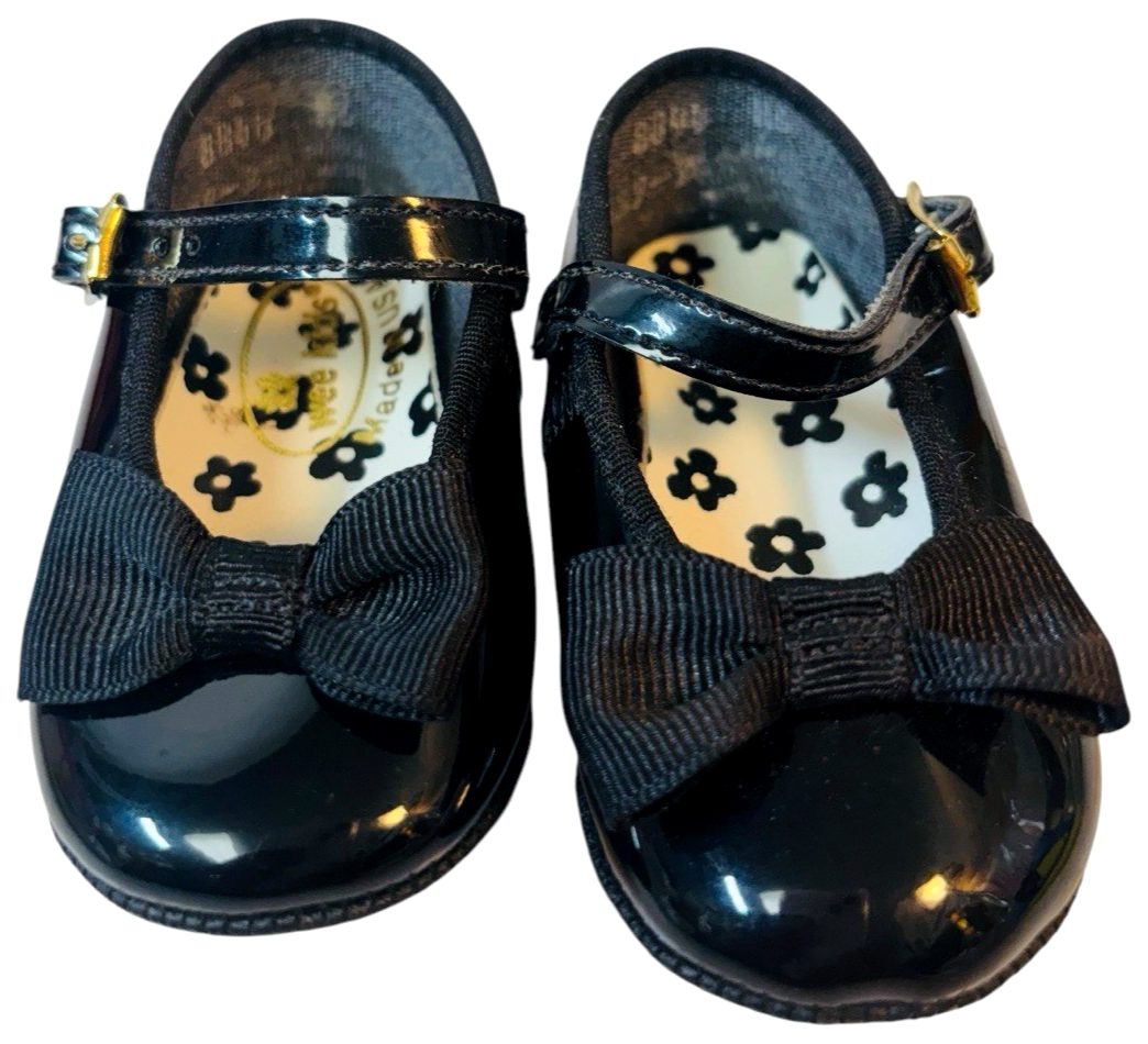 Lot of 2 Doll Baby Shoes ~ Black & Pink/White Sole, S: 0, L 4" X W 2" Preowned