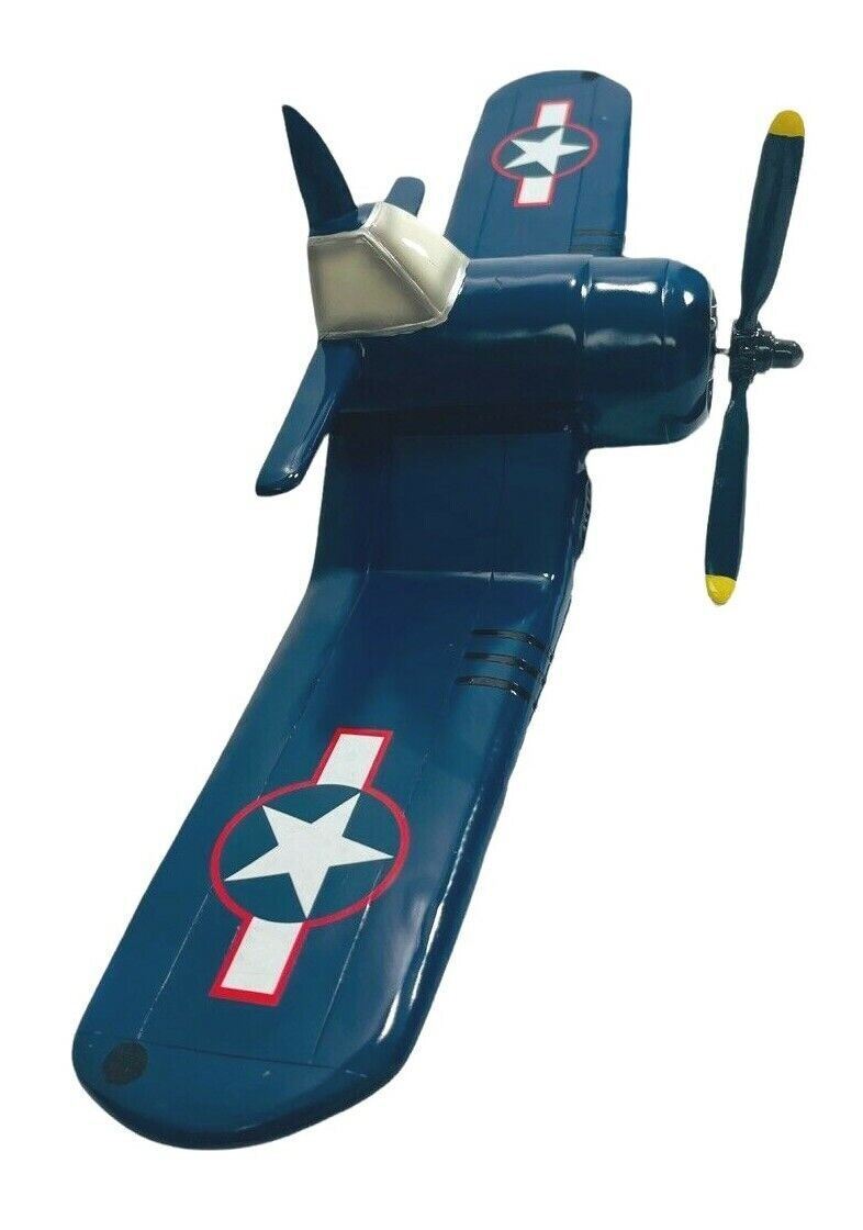 Tempered Glass Wall Shelf, Military Model Fighter Jet Design L23'' X W23" MINT