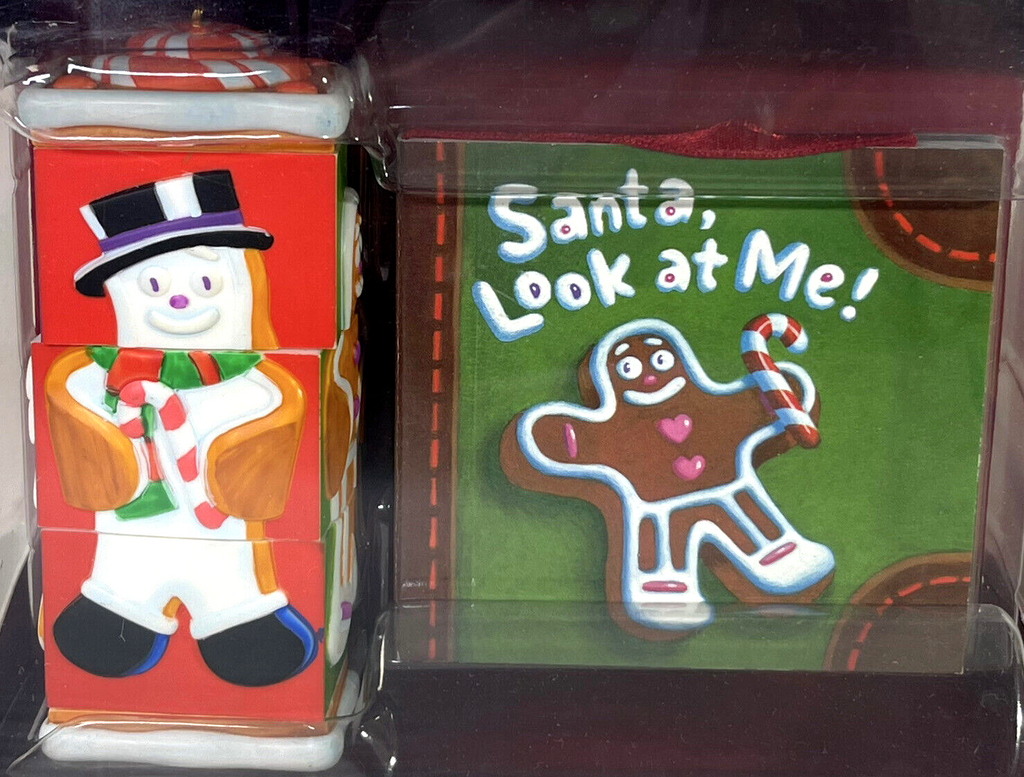 2004 Santa Look at Me! HALLMARK KEEPSAKE ORNAMENT Set of 2-Ornaments.