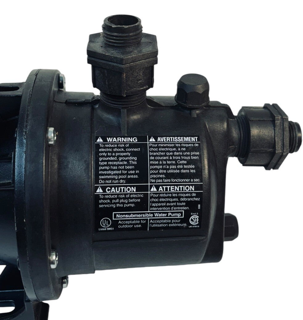 Flotec FP5112-00 10.3 GPM 1/2 HP Portable Sprinkler Pump 30 PSI W/Manual.