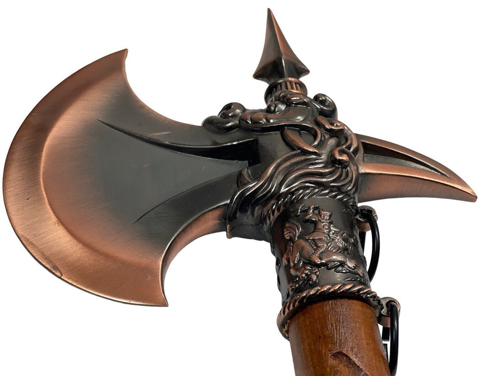 Viking Design Medieval Battle Axe 16th Century Half Moon/End Point-German 1/LEFT