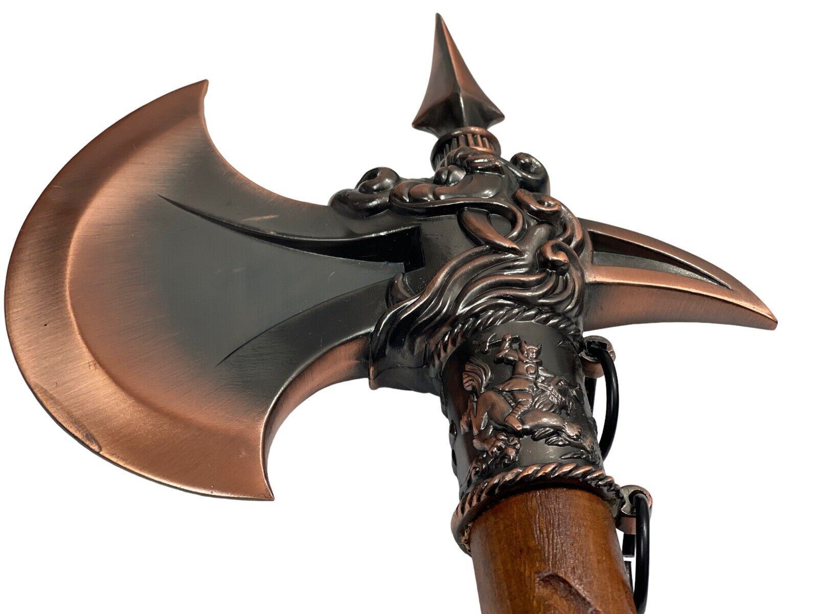 Viking Design Medieval Battle Axe 16th Century Half Moon/End Point-German 1/LEFT