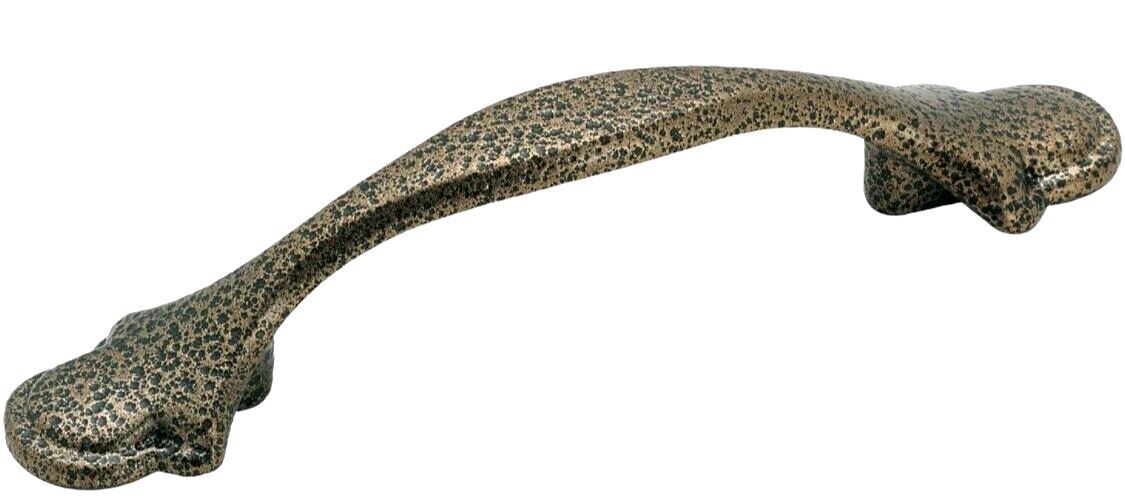 Cabinet Pull Handle Hammered Bronze/Silver Rustic Amerock BP76295-HBZ 5X4in.