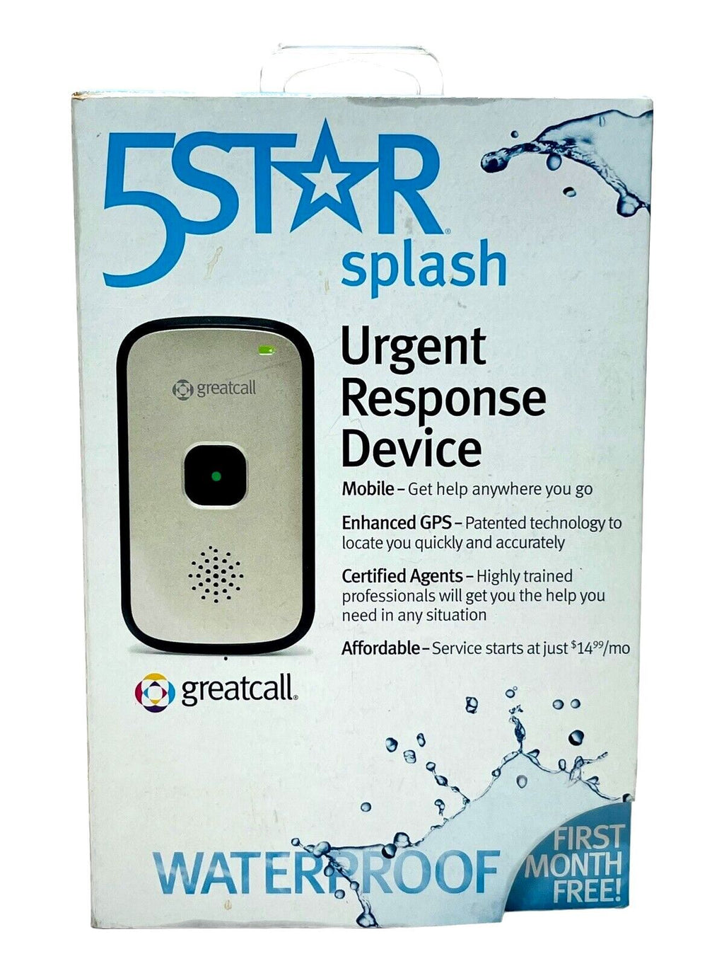 GreatCall Urgent Response (5STAR3-DIR-SLV) One-Touch Waterproof Device - Silver