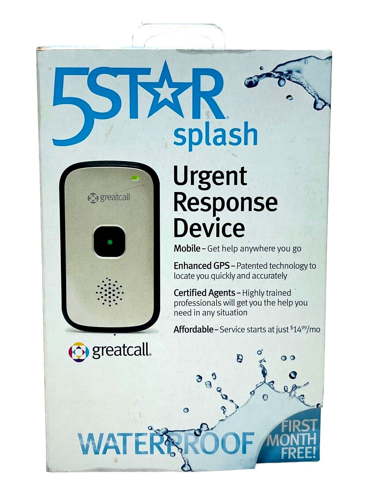 GreatCall Urgent Response (5STAR3-DIR-SLV) One-Touch Waterproof Device - Silver