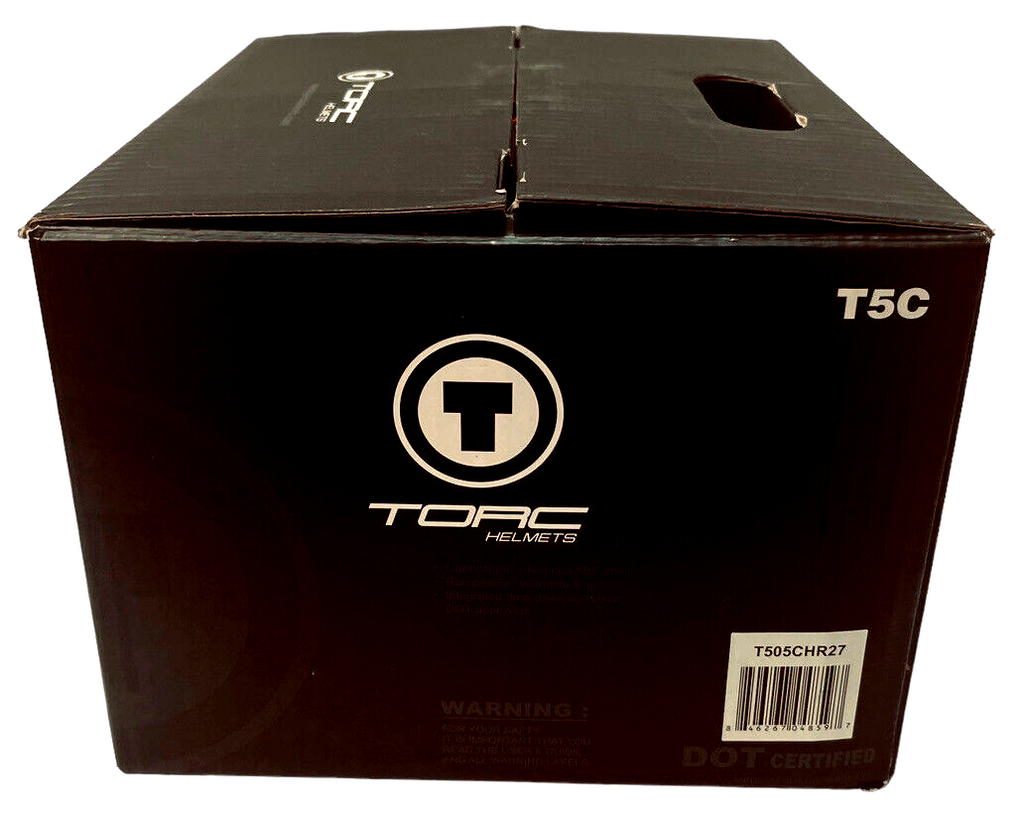 TORC T5 Retro Motorcycle Helmet DOT 3XL, Fiberglass Cruiser Half Shell Open Face