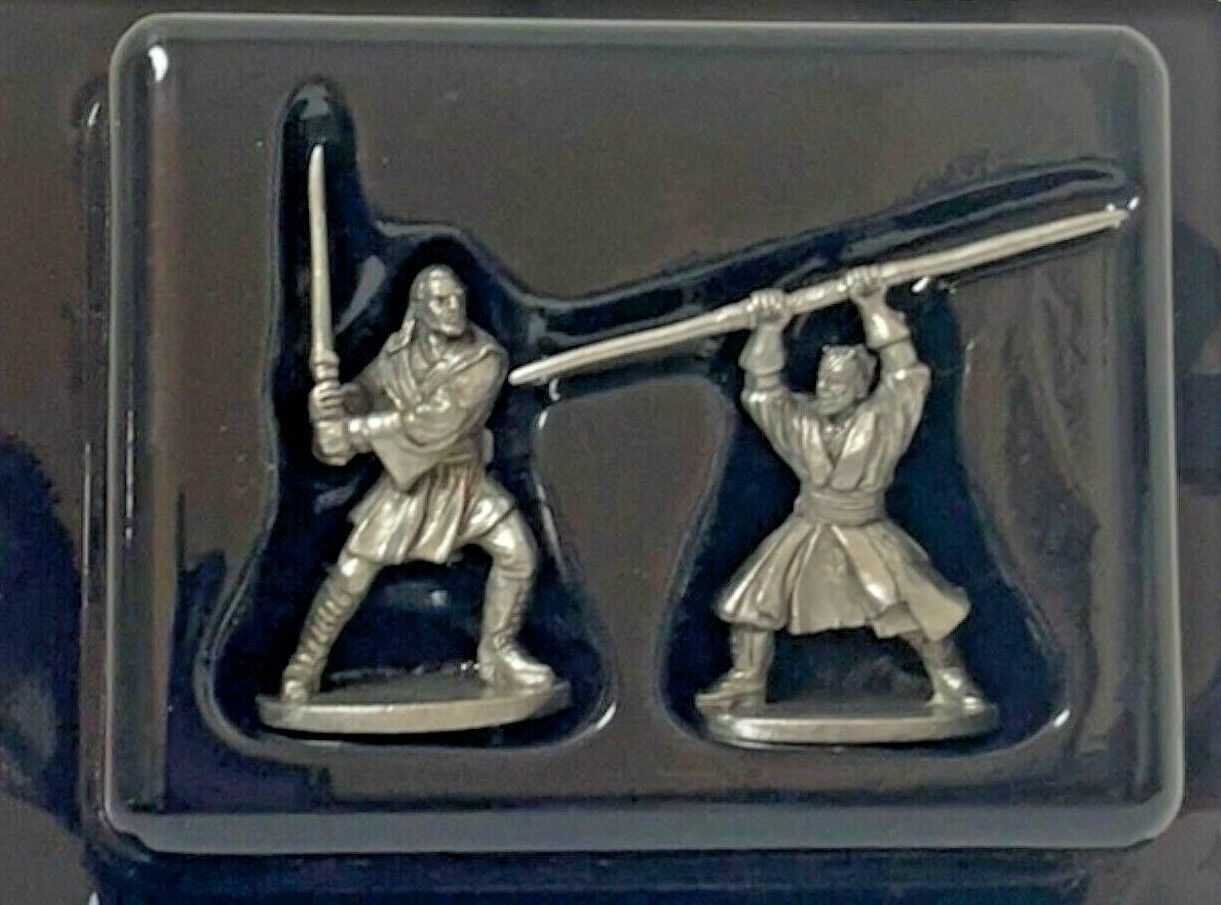 Star Wars Exclusive Pewter Figures w/Card Game 1 Clash of The Light Sabers