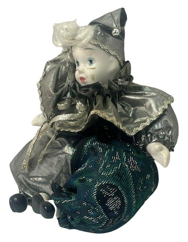 Lot of 2 Vintage Porcelain Bisque Clowns - EXCELLENT CONDITION
