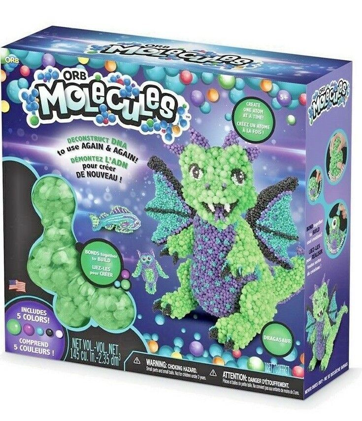 Molecules Dragasaur Art Activity Set Deconstruct ~ ORB NEW-Factory Sealed