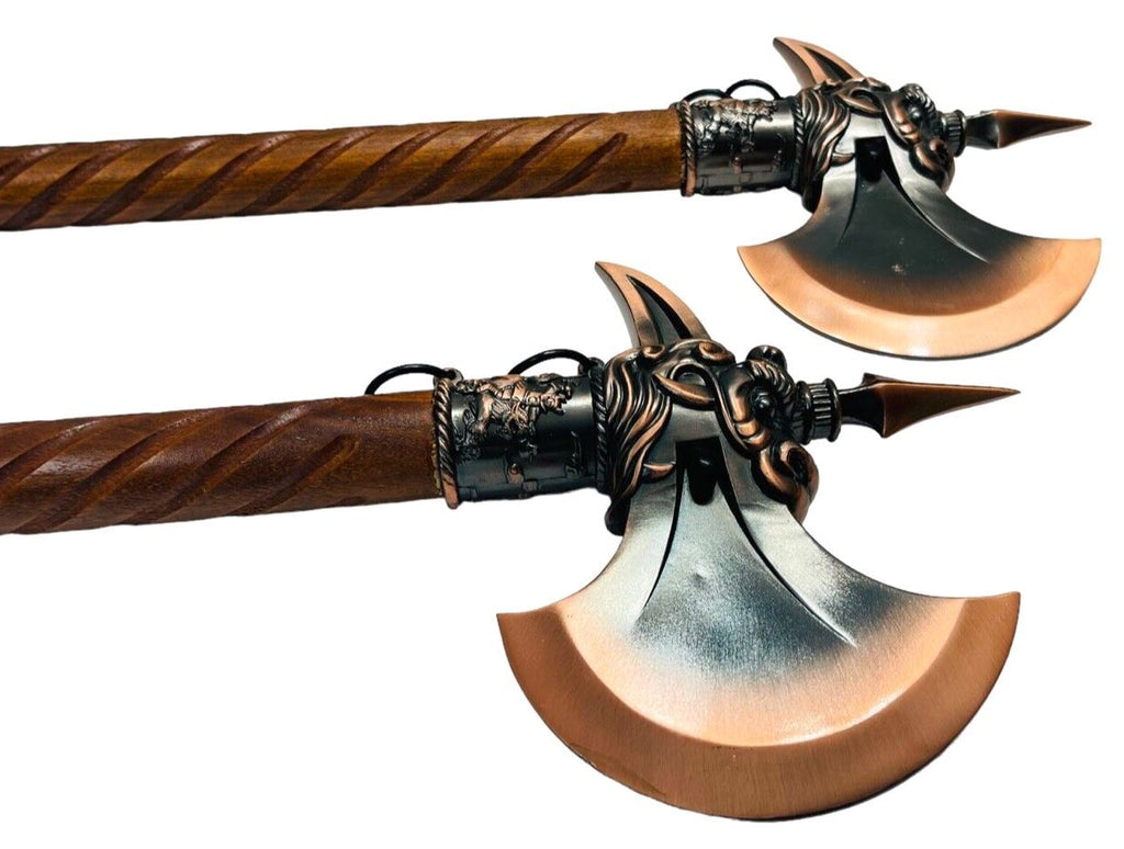 Viking Design Medieval Battle Axe 16th Century Half Moon/End Point-German 1/LEFT