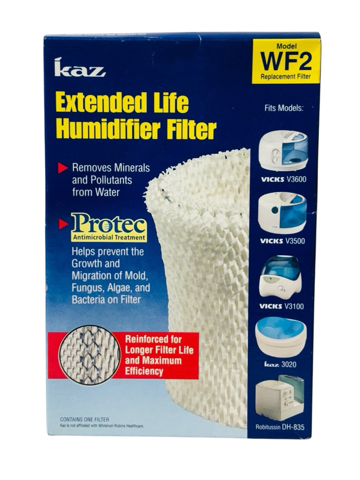 Protec (WF2) Humidifier Filter - Vicks, Sunbeam, Honeywell, Enviracare & ReliOn