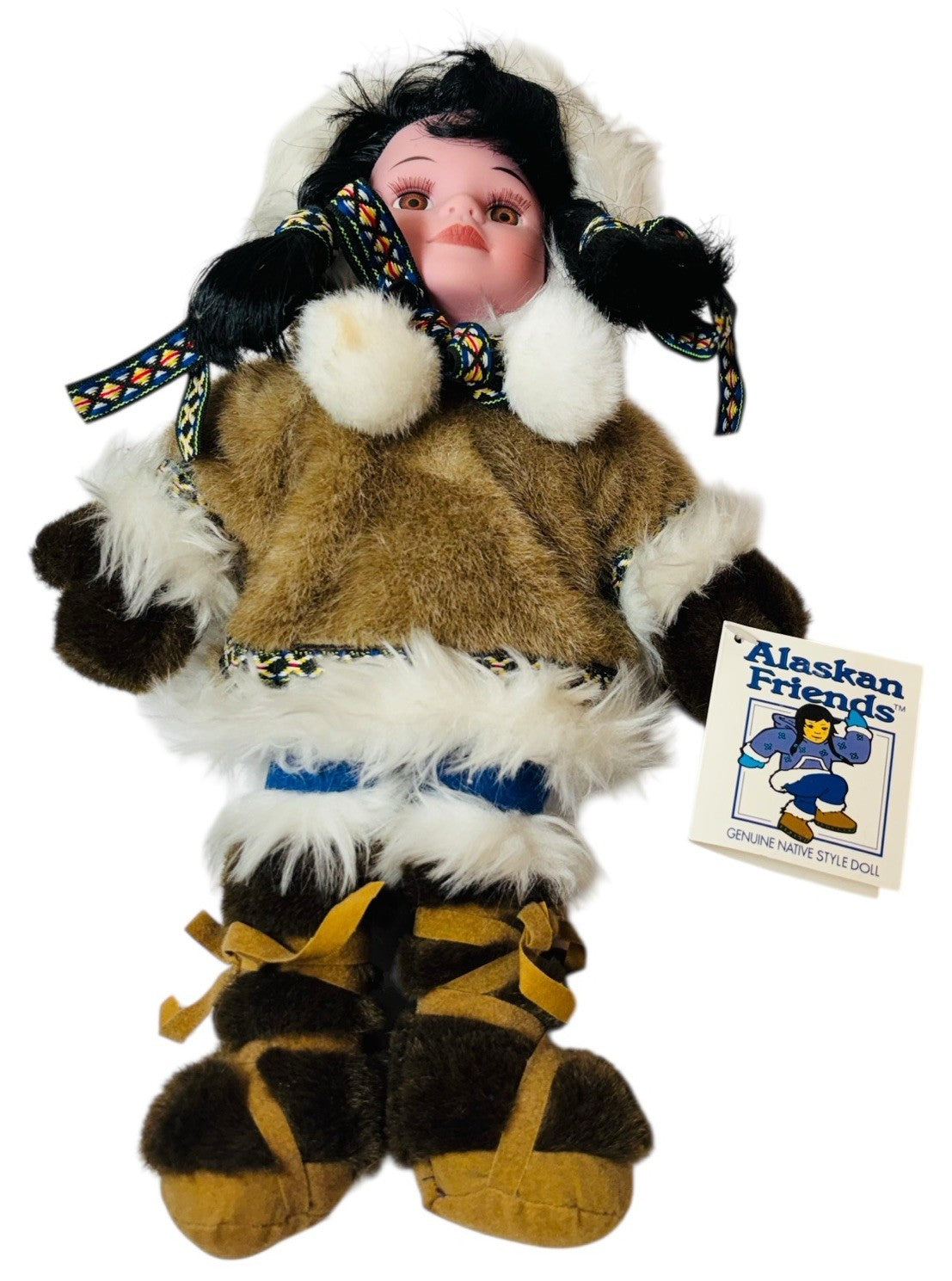 Alaskan Friends Doll Genuine Native Style Doll Girl Eskimo 10" Hand Crafted