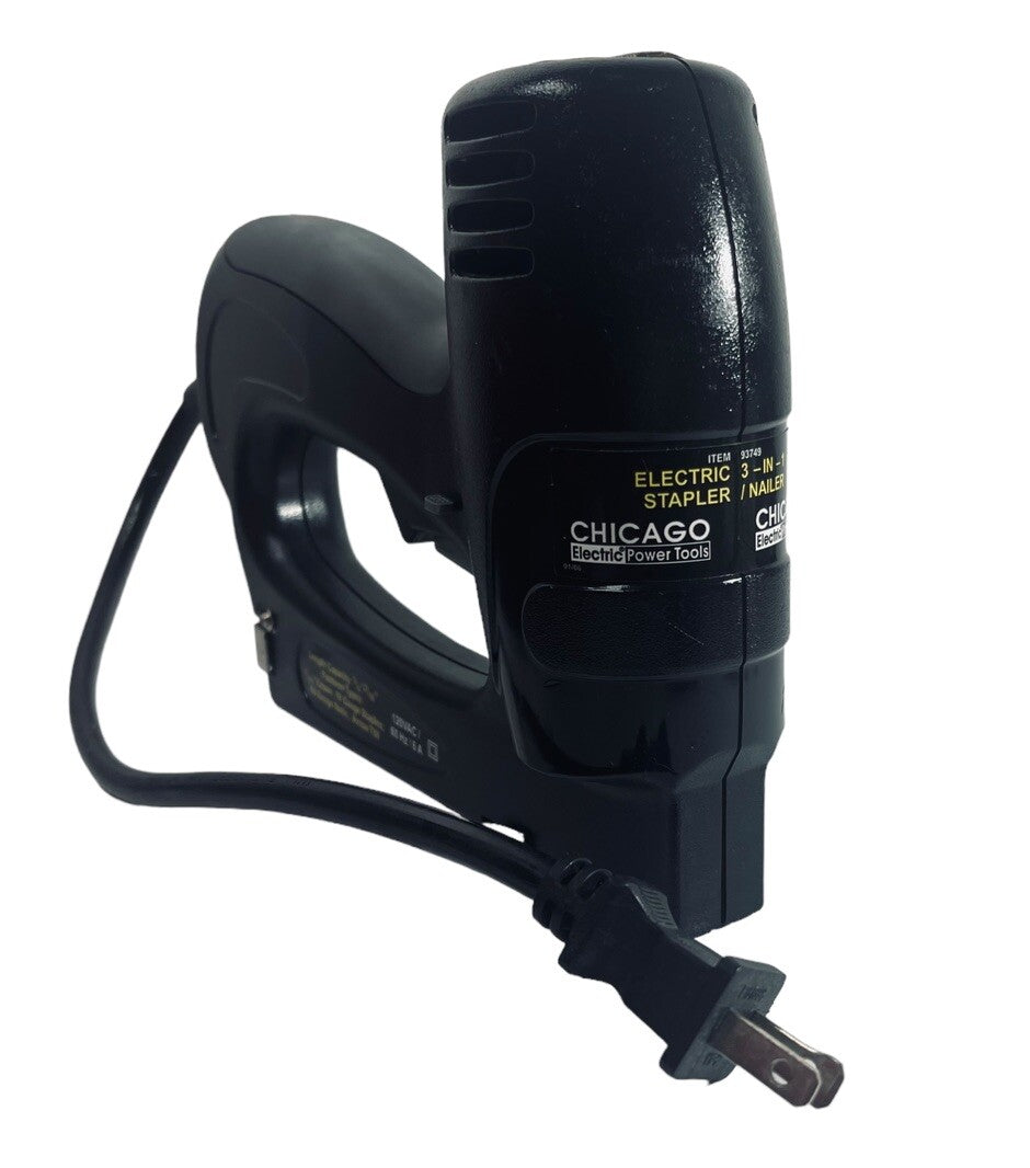 Electric Nailer Stapler/Nail Fastener 3-in-1 Chicago 93749, 120VAC/60Hz