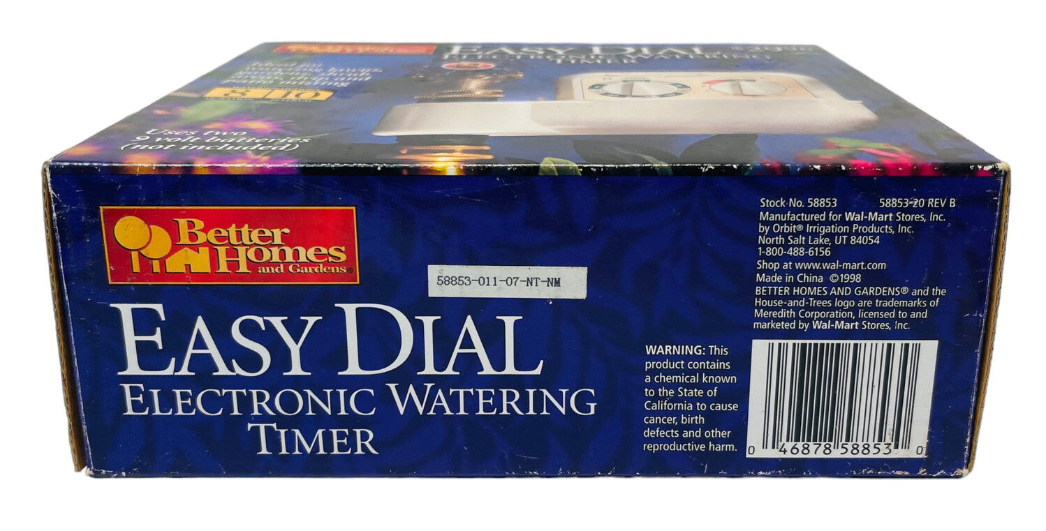 EASY DAIL ELECTRONIC WATERING TIMER 8DURATION~10INTERVAL, BETTER HOMES & GARDENS
