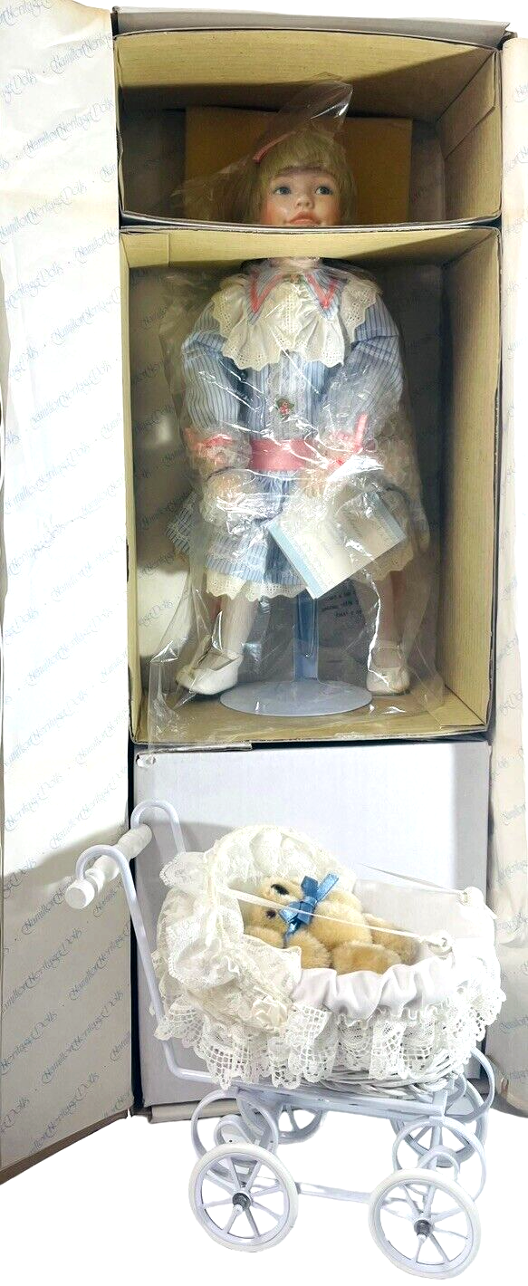 1991 The Hamilton Collection "REBECCA" 13.5" Porcelain Doll by Jennifer Esteban.