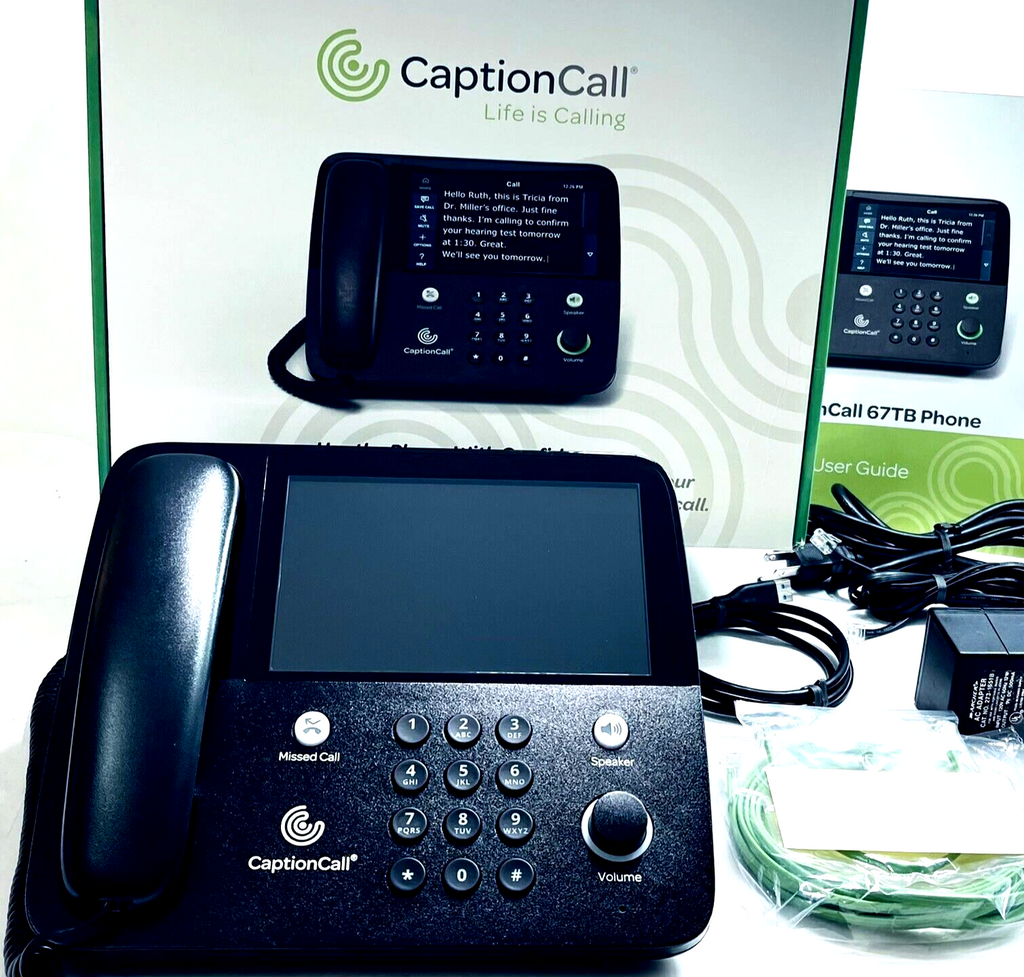 Touchscreen Captioned Hearing Impaired TELEPHONE 67Tb Amplified By; CaptionCall.