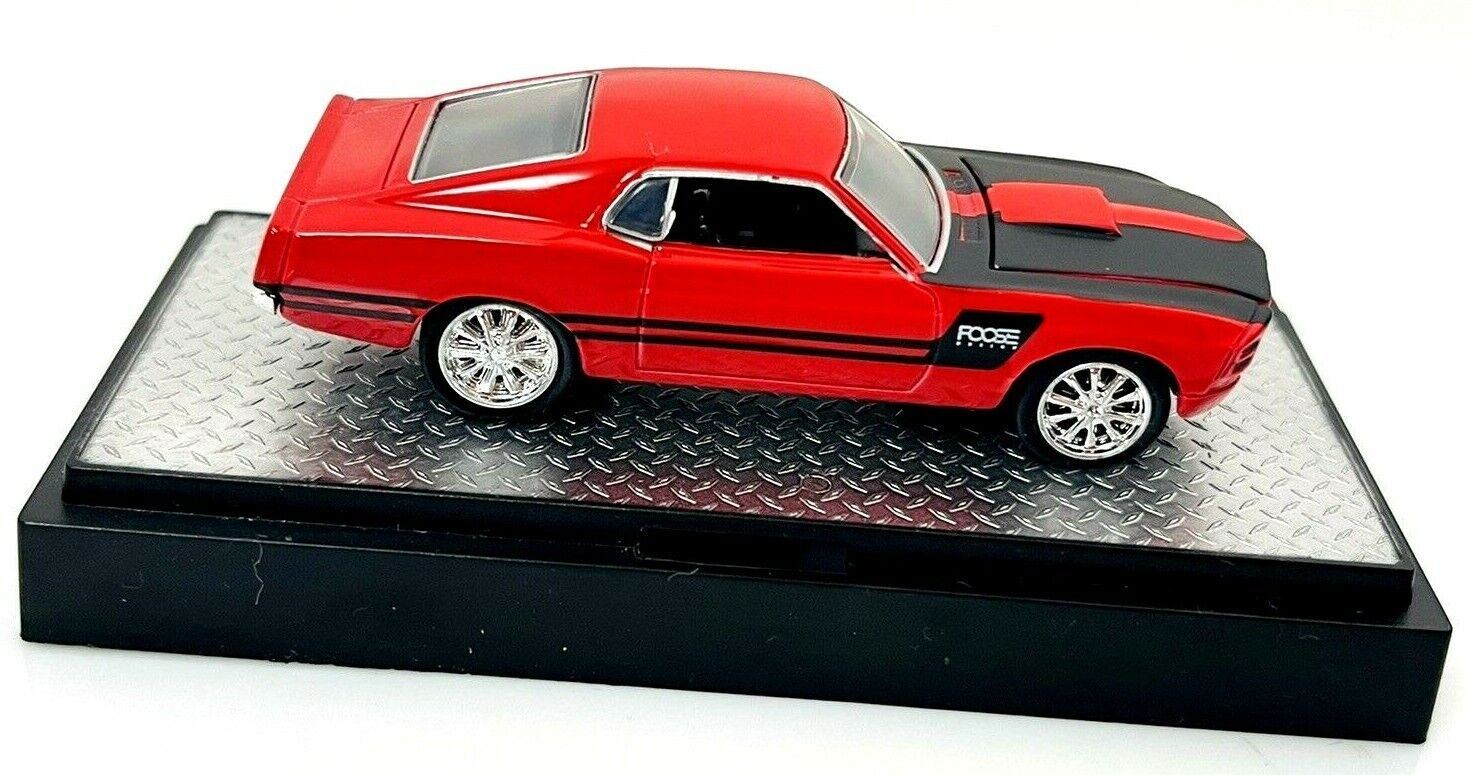 Diecast Cars - 1970 MUSTANG GAMBLER 514 & BOSS 429 w/Display Stands- M2 Machine