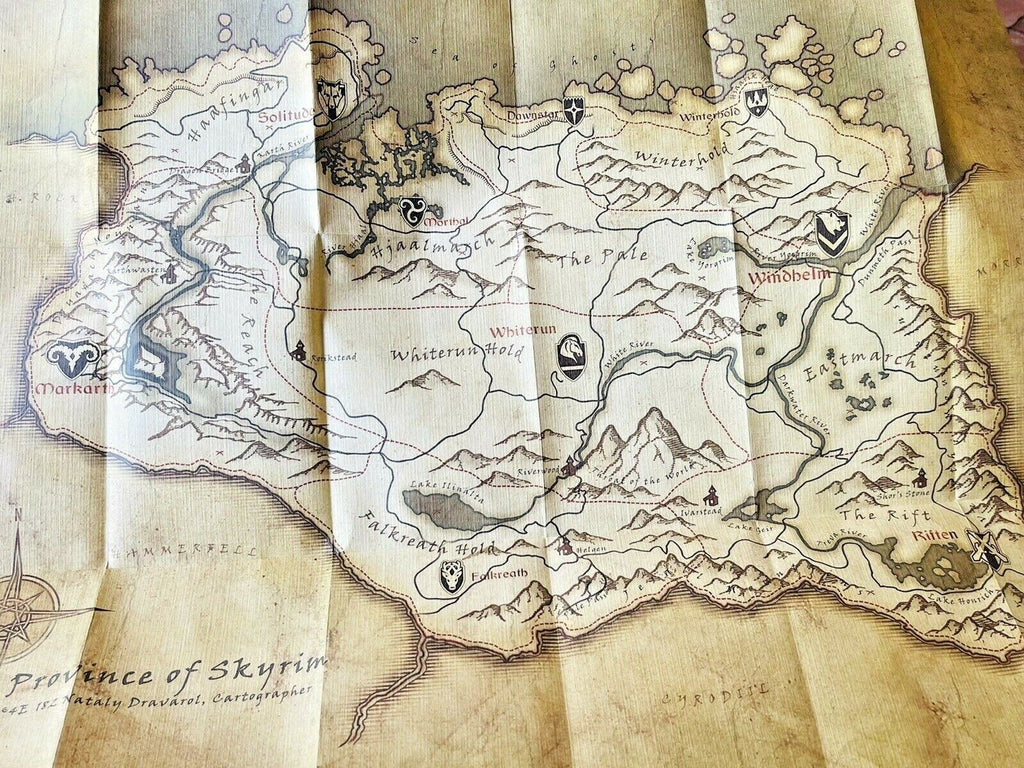 Skyrim Xbox 360, The Elder Scrolls V: 2011 Includes Full Size Map "MINT"