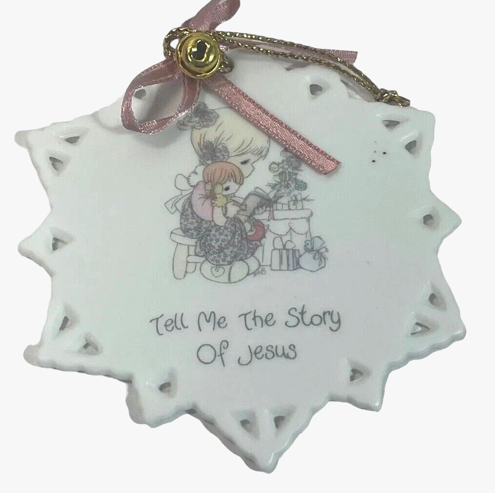 1998 Precious Moments Enesco - SNOWFLAKE HANGING ORNAMENTS - Set of 4