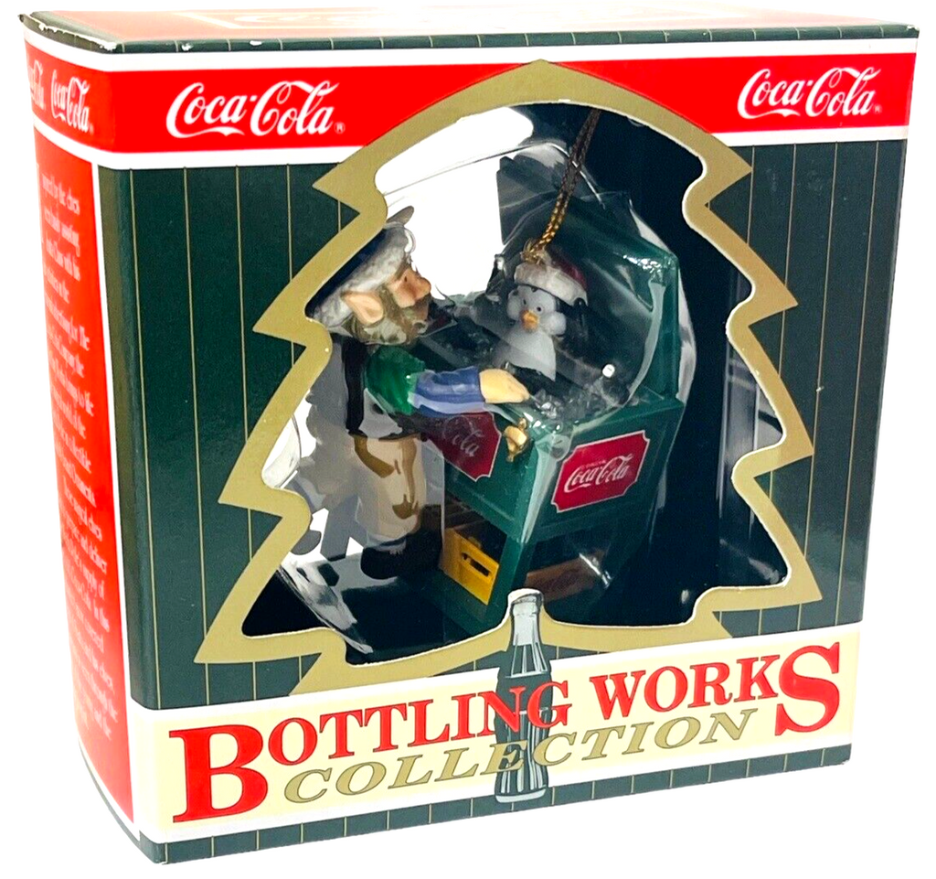 COLA-Coca Cola BOTTLING WORKS ELVES WORK TO DELIVER NORTHPOLE Ornament