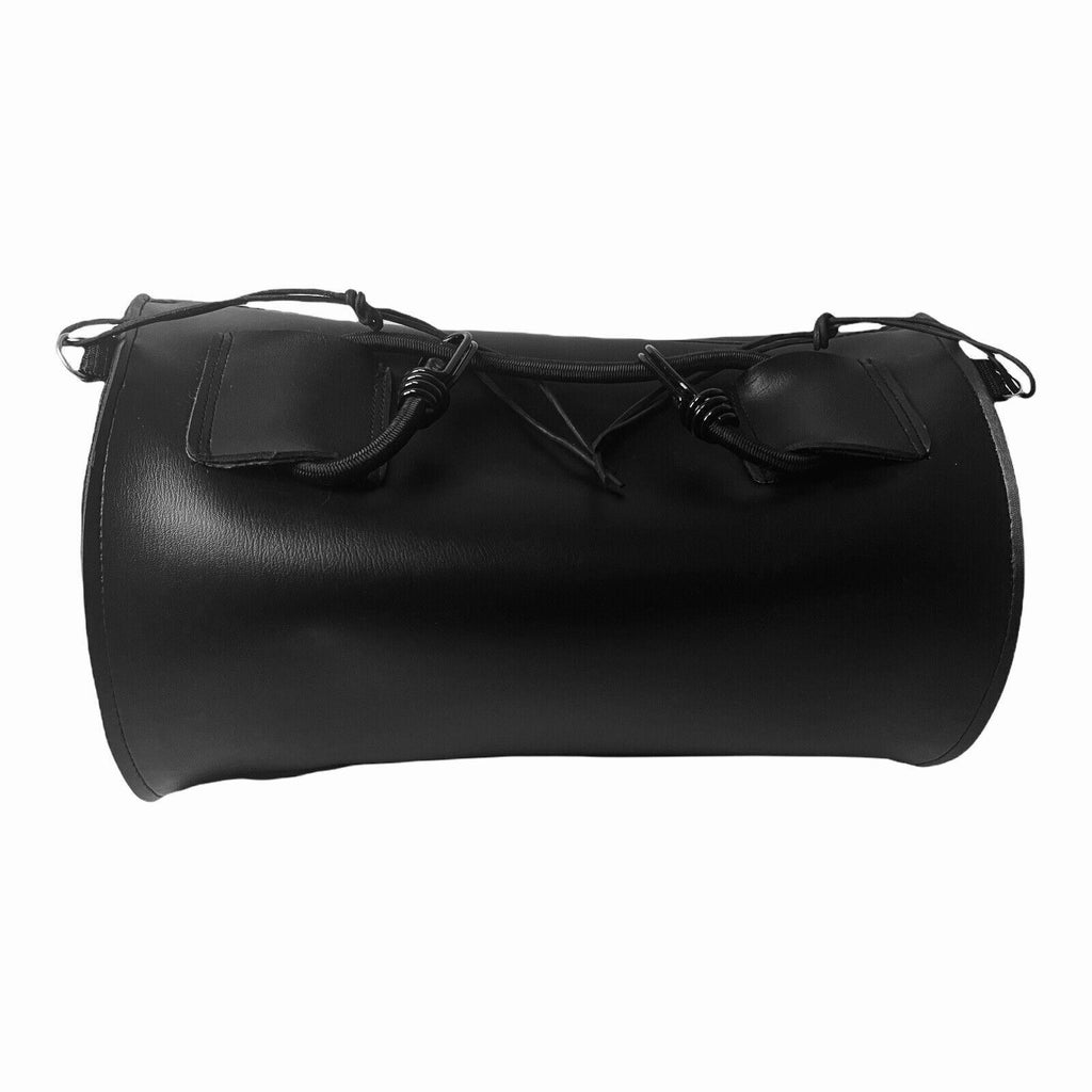 FRONT HANDLE Motorcycle LEATHER Saddlebag L 15.5 X H 5 X R 27.5 Fork Bag