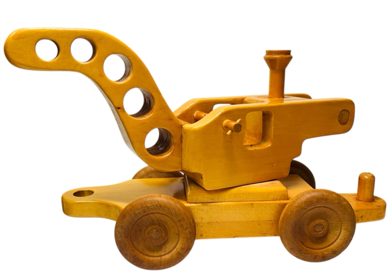 Handmade Oak Wooden Crane Trian Toy L 13'' X H 8'' X W 4'' Weight 2 lbs. By AFD