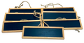 Lot of 7-Rectangle Hanging Chalk Blackboard (L x W x H) 6.5'' X 2'' X 0.25''.