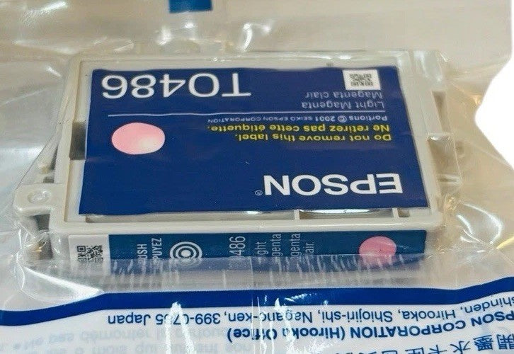 Genuine EPSON Ink CartridgeT0486 "Light Magenta" Factory Sealed-NEW